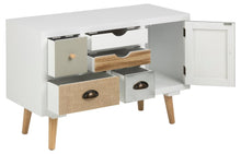 Load image into Gallery viewer, Lavish On Trend Shabby Chic Thais Wooden Chest Of Drawers In White 81x34x55cm
