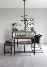 Load image into Gallery viewer, Spacious Vintage Elm Dining Table With Metal Base 180cm
