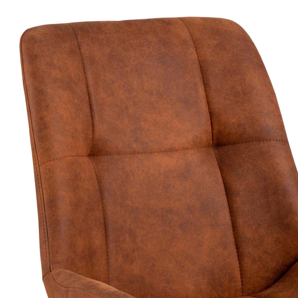 Waylor Trendy Brown Fabric Designer Dining Chair, Set Of 2 Chairs