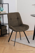 Load image into Gallery viewer, Waylor Sophisticated Grey Fabric Designer Dining Chair, Set Of 2 Chairs
