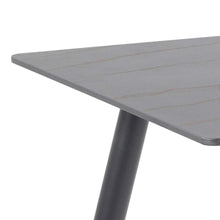 Load image into Gallery viewer, Wicklow Black Ceramic Marble Print Dining Table With Black Metal Base 140cm
