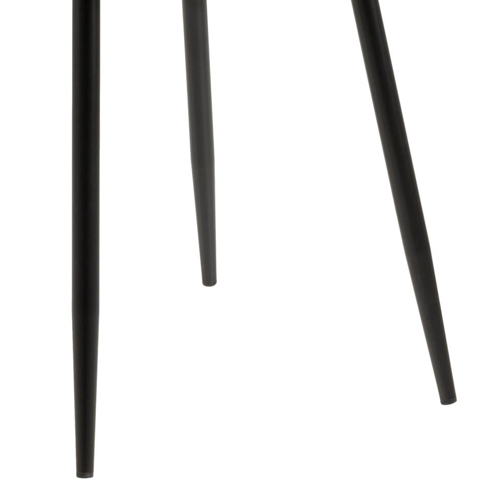 Wilma Bellana Fabric Chair In Grey Or Blue With Black Powder Coated Legs, Set Of 4