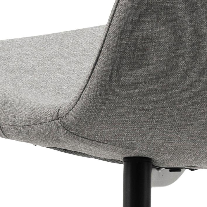 Wilma Bellana Fabric Chair In Grey Or Blue With Black Powder Coated Legs, Set Of 4