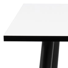 Load image into Gallery viewer, Wilma Square White Melamine Dining Table With Black Edging 80cm 2/4 Seats
