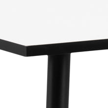 Load image into Gallery viewer, Wilma Square White Melamine Dining Table With Black Edging 80cm 2/4 Seats
