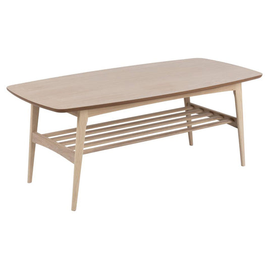 Woodstock Coffee Table In Stunning White Oiled Oak Design 120x60cm