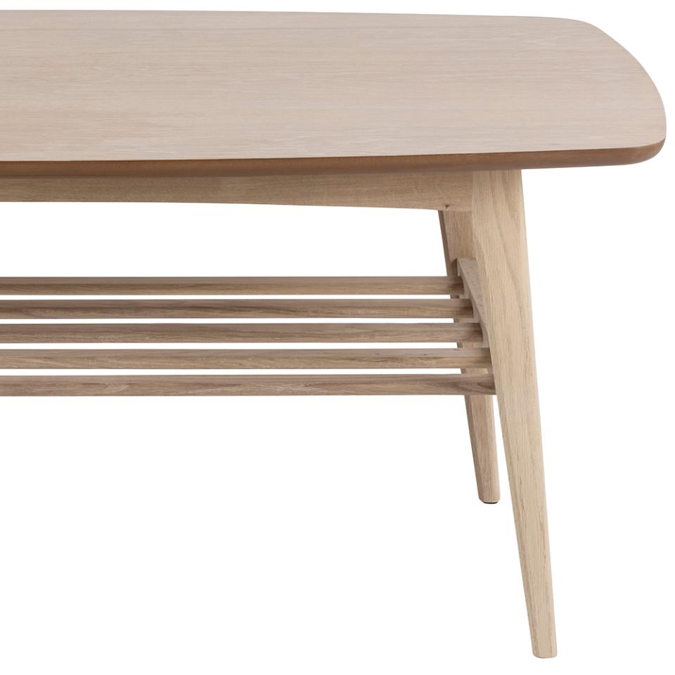 Woodstock Coffee Table In Stunning White Oiled Oak Design 120x60cm