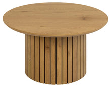 Load image into Gallery viewer, Yale Lamella Designer Round Oak Coffee Table 80cm

