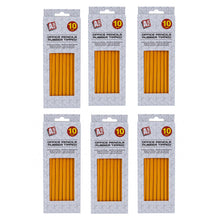 Load image into Gallery viewer, Basic Yellow Pencils Sharpened HB Rubber Tipped Stationery Essentials - Pack of 10, 30, or 60
