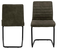 Load image into Gallery viewer, Spacious Zola Comfort Fabric Designer Dining Chair, Set Of 2 Olive Green Chairs

